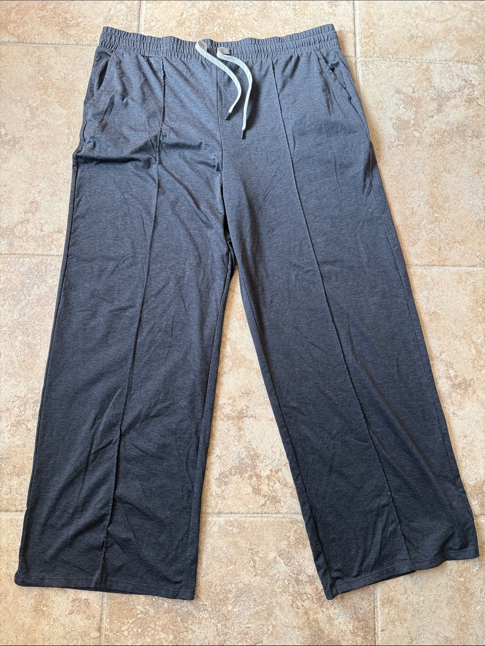 Kirkland Signature Charcoal Gray Drawstring Track Pants